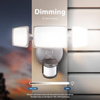 Onforu 75W LED Motion Sensor Outdoor Lights, Dusk to Dawn Flood Light Outdoor Motion Sensor, Hardwired Security Light Floodlights Outside 7500LM 6500K Daylight IP65 Waterproof (Gray)