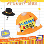 2 Pcs Porch Goose Outfit Halloween Geese Crayon Bus Teacher Cosplay Clothes for 23" Lawn Cement Goose Halloween Garden Patio Yard Outdoor Decorations(School Bus)