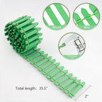 Mini Fairy Garden Fence, 35.5x2 Inch Cuttable Small Wood Picket Fence, DIY Miniature Accessories Decoration for Dollhouse, Crafts, Vegetable Platter, Cake(Light Green)