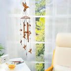 Hummingbird Wind Chimes Outdoor Hummingbird Gifts for Women/Men/Mom/Grandma Birthday Gifts Memorial Gift Metal Bird WindChimes for Outside/Indoors, Home, Porch, Patio, Garden Decor, Yard Decorations