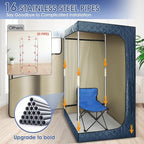 Portable Steam Sauna Tent for Home – Dual Mode Standing/Sitting Sauna Box with 9-Level Temperature Control (95-140°F), 3L Steamer & Wireless Remote, Large Size 72 Auto Shut-Off