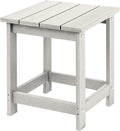 LZRS Adirondack Square Outdoor Side Table for Patio, Pool Composite Patio Table,HDPE End Tables for Backyard,Pool, Indoor Companion, Easy Maintenance & Weather Resistant(Sand)