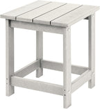 LZRS Adirondack Square Outdoor Side Table for Patio, Pool Composite Patio Table,HDPE End Tables for Backyard,Pool, Indoor Companion, Easy Maintenance & Weather Resistant(Sand)
