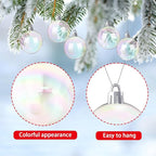 12 PCS Halloween Plastic Iridescent Ball Decoration,Clear Bubble Ball for DIY Bubbling Cauldron,Cauldron DIY Witch Magic Pot for Halloween Party Decor,3.15 Inch