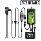 240V 3500W Fully Submersible, Electric Hot Tub & Swimming Pool Immersion Water Heater with Temp Control & GFCI for Baptismal Pool, Baptistry, Above Ground Pool, Inflatable Pool & spa tub