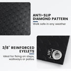 Heated Snow Melting Mat for Outdoor Stairs, Non-Slip (10in x 30in*3)
