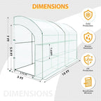EAGLE PEAK 3 Tier Lean to Portable Greenhouse, Heavy-Duty Indoor & Outdoor Garden with Wire Shelves, 2 Roll-Up Zipper Doors, Easy Assembly, 120"x60"x84" Clear/White PE Cover