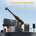 Cordless Pressure Washer with 6-in-1 Nozzle, Portable Battery Powered Pressure Washer Handheld with 2 Battery, 6L/min Portable High Pressure Cordless Power Washer for Car/Floor/Patio Cleaning.