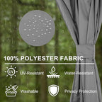 BPS 12' x 16' Gazebo Curtain Privacy 4-Panel Sidewall Outdoor Replacement Shade (Only Curtain)
