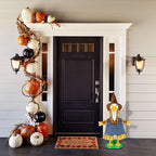 Fall Scarecrow Porch Goose Outfits for 23" Lawn Statue - Cute Hat & Clothes Set for Concrete/Plastic/Cement Goose, Seasonal Autumn Costume for Garden Yard Patio Decor
