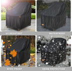 Outdoor Adirondack Chair Cover 2 Pack,Heavy Duty Patio Covers Waterproof, Outdoor Furniture Covers Waterproof, Swivel Patio Chair Cover(30W X 34D X 36H Inches) Black