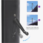 PURPLE LEAF 11.5' X 11.5' Telescopic Patio Umbrella Outdoor Cantilever Umbrella Square Up Down Lifting Offset Umbrella with 360-degree Rotation for Garden Deck Pool Patio Navy