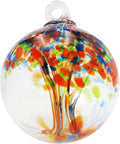 Dale Tiffany Hand Blown Glass, 6" Diameter Royal, Tree of Life Collection, Witch Globe Hanging Garden Indoor/Outdoor Decorative Ornament Gazing Ball