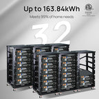 ECO-WORTHY 48V 600Ah Server Rack Battery LiFePO4 w/Bluetooth | 6 Pack 30.72kWh Solar Battery Kit for Home Backup | UL1973 & UL9540A & CEC Listed (Get Free Rack with 600A Busbar)