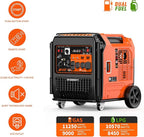AIVOLT 11250 Wattages Dual Fuel Portable Inverter Generator Super Quiet Gas Propane Powered Remote/Electric Start Outdoor Generator ATS Ready for Home Back Up Food Truck, 50 State Approved