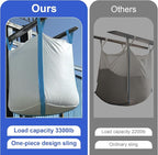 10 Pack FIBC Bulk Bag, 1.5 Ton Bag, 35"L x 35"W x 43"H, 3300lbs SWL, Duffle Top Flat Bottom, Heavy Duty Bulk Bags for Industry Agriculture