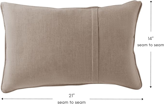 Greendale Home Fashions Sunbrella 21" x 14" Rectangle Outdoor Throw Pillow with Removable Cover (Set of 2), Cast Ash 2 Count
