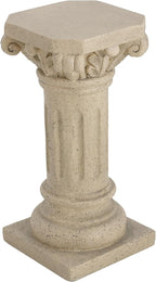Decorative Roman Column Pedestal Column Plant Stand, Vintage European Style Classical Garden Pillar, Indoor Outdoor Decor, Pedestal Columns Plants Standing for Entryway Garden Yard Home (Sand/26.25"H)