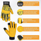 Cowhide Leather Thorn Proof & Puncture Resistant Gardening Gloves for Women and Men, Touchscreen Compatible Working Gloves for Weeding, Digging, Planting, Gardening Gifts for Women (Size Medium)