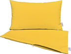 RSH DECOR: Sunbrella Pillow Covers Set of 2 | Covers Only - 26" x 16" | Outdoor Lumbar Pillow Covers Crafted with Sunbrella Performance Fabric | Canvas Sunflower Yellow