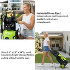 2025Upgraded Pressure Washer 5000PSI with Adj-8-Level Touch Screen, 34" Tall Power Washer, 4 Quick Connect Nozzles, Inlet Hose&Filter&500mlFoam Cannon for Cars/Fences/Driveways/Home Cleaning, Green