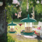 Pack of 2 Bird Feeder for Outdoor Hanging. Green
