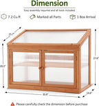 MCombo 2-Tier Wooden Cold Frame Garden Greenhouse Raised Flower Planter Shelf Bed Protection 6057-0160 (Orange)