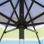 Blissun 9' Outdoor Patio Umbrella, Outdoor Table Umbrella, Yard Umbrella, Market Umbrella with 8 Sturdy Ribs, Push Button Tilt and Crank