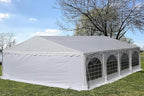 DELTA 26'x20' Budget PE Party Tent + (3) Long Storage Bags, Tents for Parties Outdoor Large Commercial Canopy Wedding Event Tent with Removable Sidewalls for Patio Outdoor Events