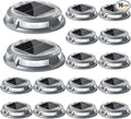SIEDiNLAR Solar Driveway Lights Outdoor 16 LEDs 9 Modes, Dock Markers Deck Lights Waterproof Warning for Driveway Ground Step Walkway Pathway Yard Garden, RGB (16 Pack)