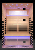 Sauna Infrared Far Infrared Sauna for Home 2 person Sauna with Hemlock Wood 2160W Dry Sauna for Home 2 Person Infrared Sauna Low EMF Indoor Sauna for Two Person in Home Sauna with Bluetooth Speakers