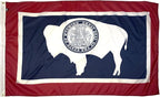 FlagSource Wyoming Nylon State Flag, Made in USA, 5x8'
