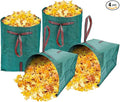Leaf Collector Bags, Collapsible Yard Waste Bag 4-Pack – 40-Gallon Reusable Garden Bags for Leaves, Grass Clippings, Parties, Laundry & Camping (Dustpan-Type Design)