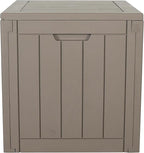 BTEXPERT Set of 5, Indoor Outdoor Storage Box, 30 Gallon Resin Deck Container for Package Delivery Patio Furniture Cushions Garden Tools Pool Sports Equipment UV Resistant Waterproof Lockable