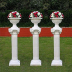Efavormart 4 Pack 36" Tall White PVC Height Adjustable Empirical Roman Inspired Pedestal Column Plant Stand