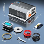 1500 Watt Pure Sine Wave Inverter 12v DC to 110v 120v AC Converter,3000W Peak Power Inverter with 4 AC Outlets,USB Port,Type-C,Remote Control LCD Display for Truck, RV, Vehicles, Solar Off-Grid