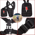 Black Comfort Padded Belt Double Shoulder Strap, Trimmer Shoulder Strap for Trimmers Brushcutters Strimmer Harness, Garden Brush Cutter Lawn Mower Nylon Belt fit for Brush Cutter Trimmer Kit