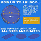 Winter Pool Cover 18 ft Round for Above Ground | Extra Thick & Durable Above-Ground Pool Cover | Sapphire Series of Premium Cold- and UV-Resistant Pool Cover | by Yankee Pool Pillow