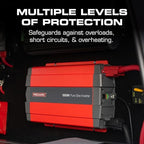 REDARC 1500W Pure Sine Wave Inverter, 12V DC to 110 / 120V AC Power Converter, Portable Power Inverter, Connects to Car Battery System, Adapter for Camper, RV, Truck, Off-Grid Camping