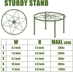 Metal Plant Stands, Anti-Rust Iron Flower Pot Stand, Heavy Duty Plant Pot Shelf, Decoration Racks for Home Indoor and Outdoor 10 Pcs (Green)