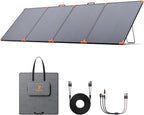 N-Type 16BB 350W Portable Solar Panel for Power Station,Camping Essentials,43V Foldable Solar Charger 25% High Efficiency IP68 Waterproof 4 Reinforced Kickstands for Camping RV Offgrid Living