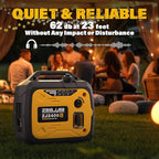 Quiet and Lightweight 2400W Portable Inverter Generator for Home Use, Small Generator for Camping Outdoor Emergency Power Backup, Gas Powered Engine, CO-Sensor, EPA, ECO Mode