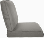 Pop 22x25/22x24 Outdoor Cushions for Patio 5 Piece Set - Set of 5 Water-Resistant Replacement Cushion for Wicker Dining Rocking Swivel Chairs Loveseat Couch Sectional Sofa - Grey/Classic