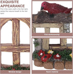 VOSAREA 4PCS Fairy Garden Windows and Door Set - Miniature Resin Gnome House Accessories for Outdoor Decor - for Trees Yards and Micro Landscapes
