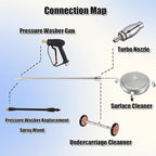 JOEJET Pressure Washer Extension Wand, Stainless Steel Body and Fittings, 17 Inch Power Washer Lance with 1/4 Inch Quick Connect, 2 Pack