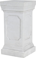 Decorative Roman Column Pedestal Column Plant Stand, Vintage European Style Classical Garden Pillar, Indoor Outdoor Decor, Pedestal Columns Plants Standing for Entryway Garden Yard Home (Antique White/19.25''H)