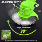 ALSO GO Electric Weed Wacker Grass Trimmer, 3 in 1 Weed Eater Battery Powered, Cordless Trimmer with 2pcs 24V Batteries, Stringless Lightweight Lawn Edger Brush Cutter for Lawn Garden Yard