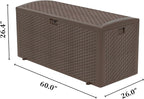 180GAL PRO Brown Blow - Molded Outdoor Deck Box with Lock Hole- Waterproof, SGS - Certified UV Resistance, Professional - Grade Storage for Garden Machinery and Large - Scale Outdoor Equipment