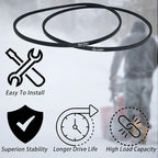 754-0367 Snowblower Drive Belt 3/8" x 34.5" for Troy-Bilt Cub Cadet MTD Craftsman White Outdoor 754-0367 75-157 Ariens Gravely 07206600 07208600 Toro 251028 Stens 265-256(2 Pcs)