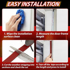 2 Rolls Intumescent Smoke Seal Strip Tape Flexible Expanding Fire Door Strips Adhesive Backed Composite Rubber Smoke Gasket Seal for Fire Windows Steel Doors, 0.6'' x 0.08'' x 9.8'/Roll